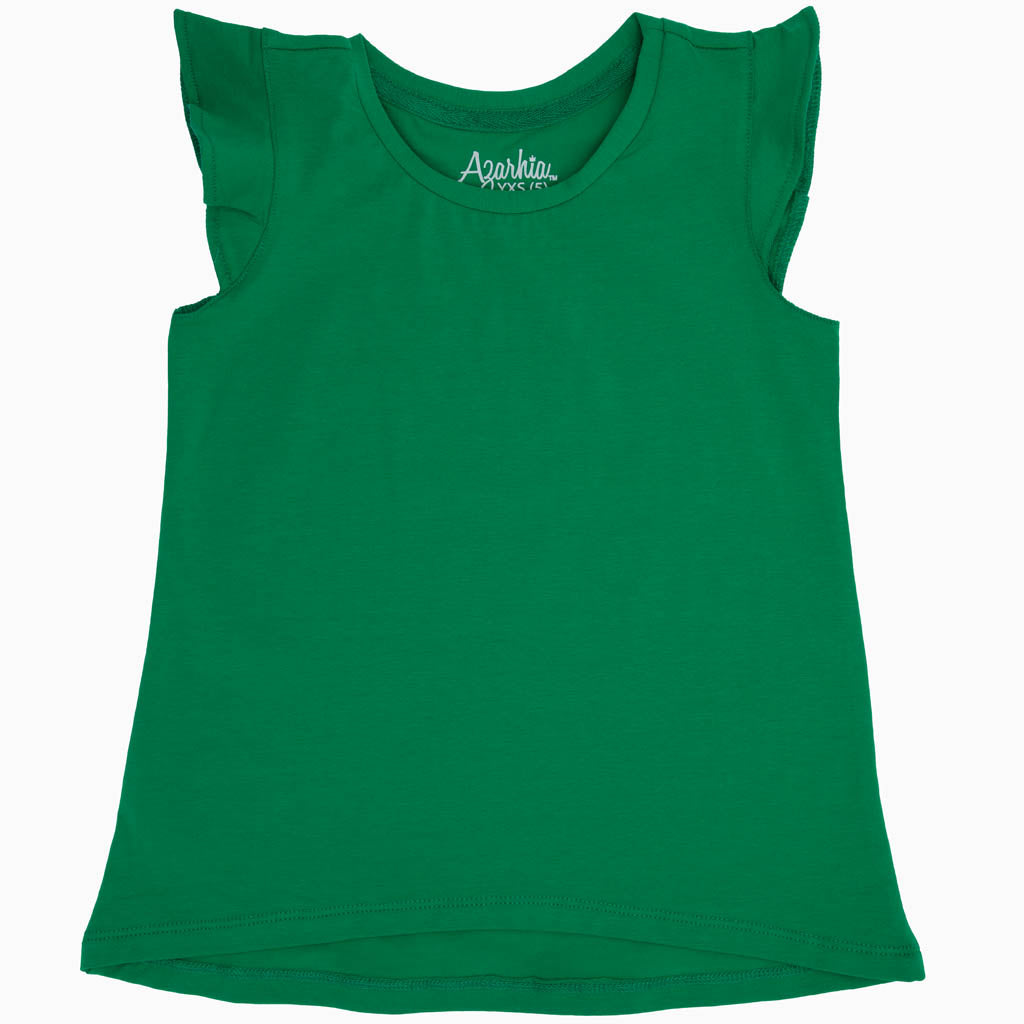 Ruffle Shirt in Green