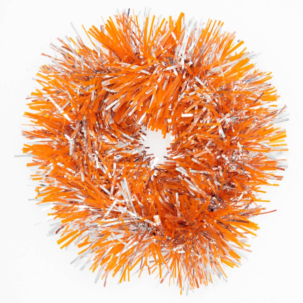 Tinsel Scrunchie in Orange