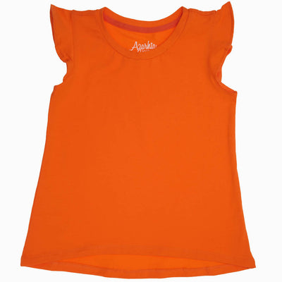 Ruffle Shirt in Orange