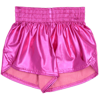 Steph Shorts in Metallic Hot Pink