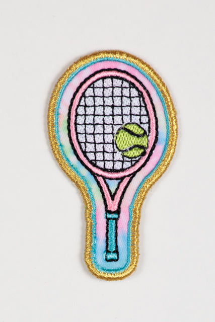 Tennis Racket embroidered Patch (Iron On)