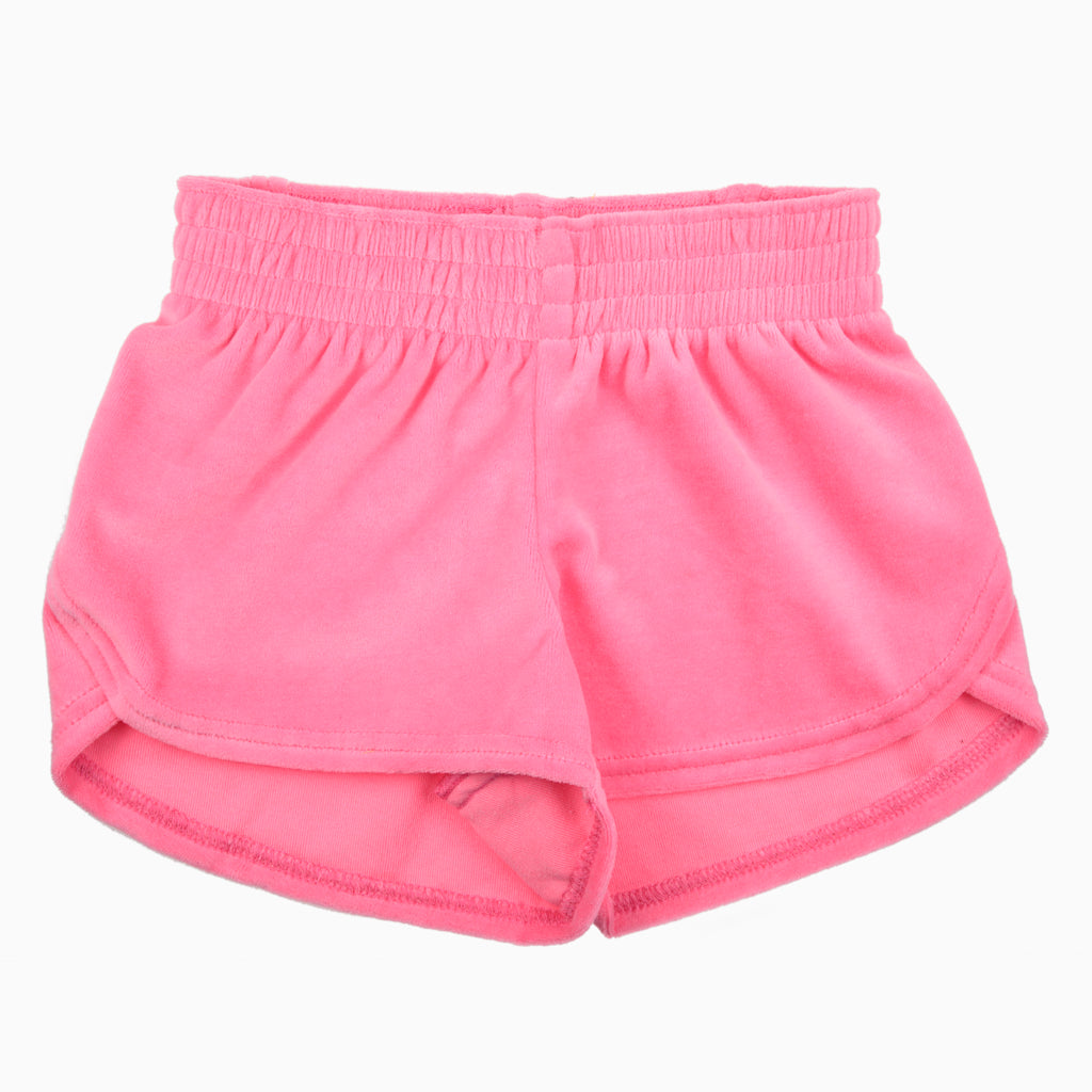 Steph Shorts in Velour Bright Pink