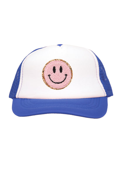 Chenille Smiley Pink Patch (Iron On)
