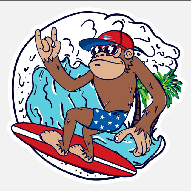 Gorilla Surf Sticker
