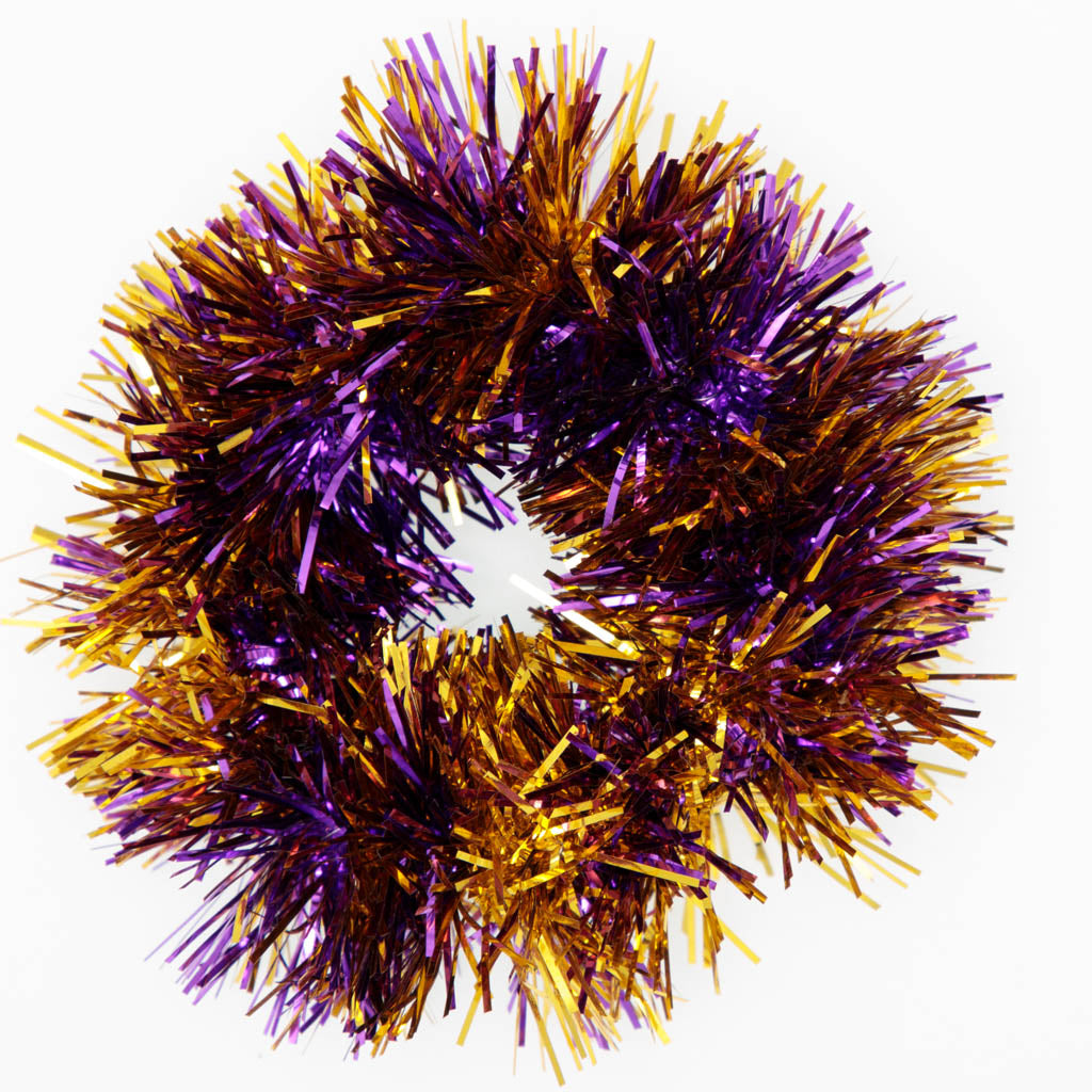 Tinsel Scrunchie in Purple & Gold