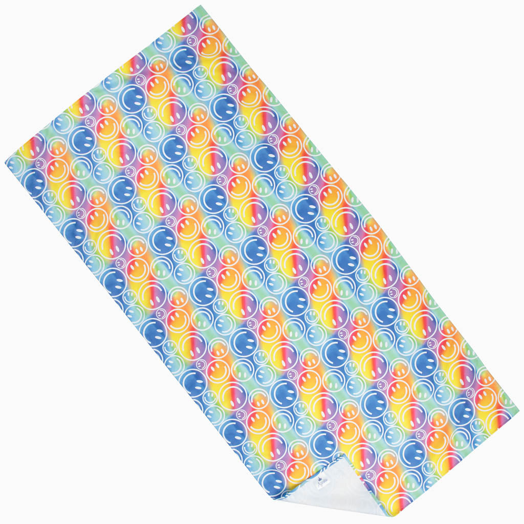 Rainbow Smiley Microfiber Towel