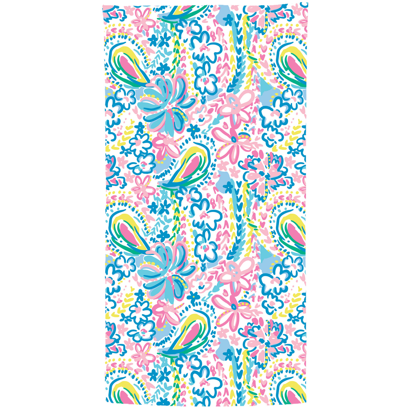 Pastel Flower Microfiber Towel