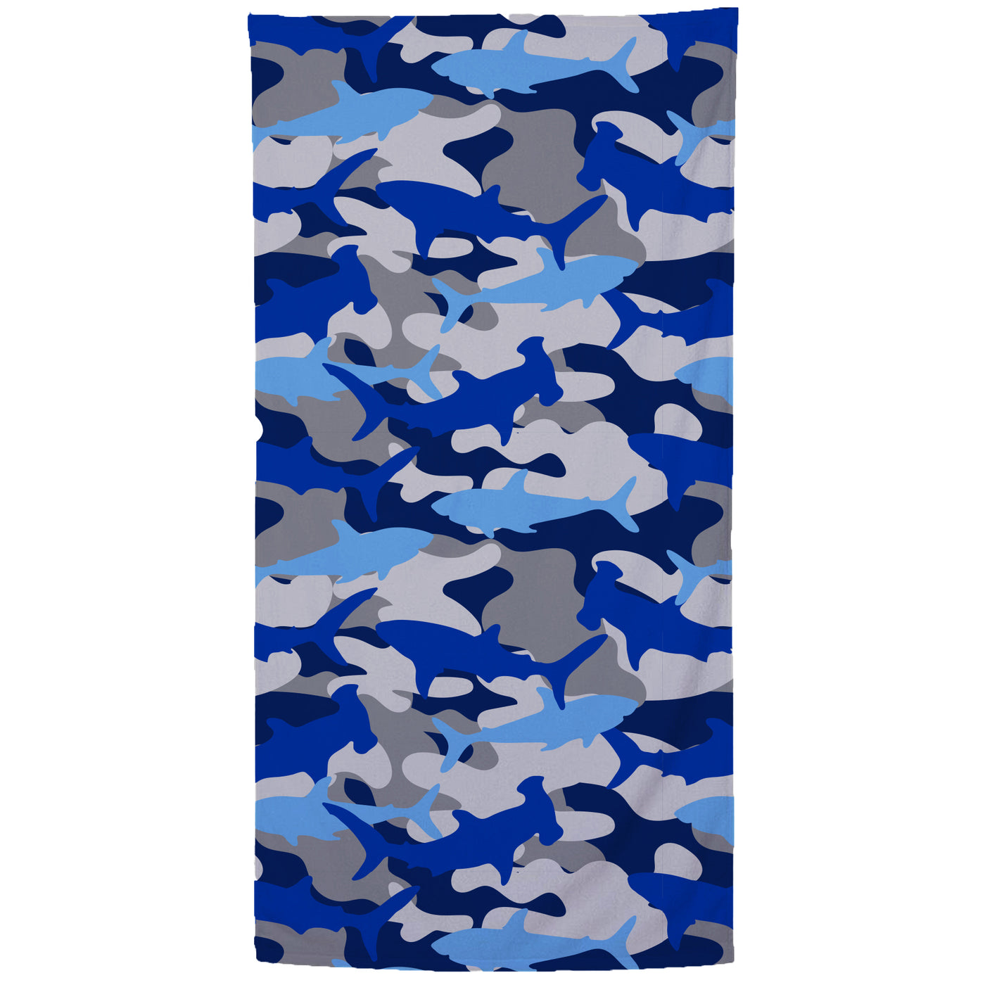 Blue Shark Camo Microfiber Towel