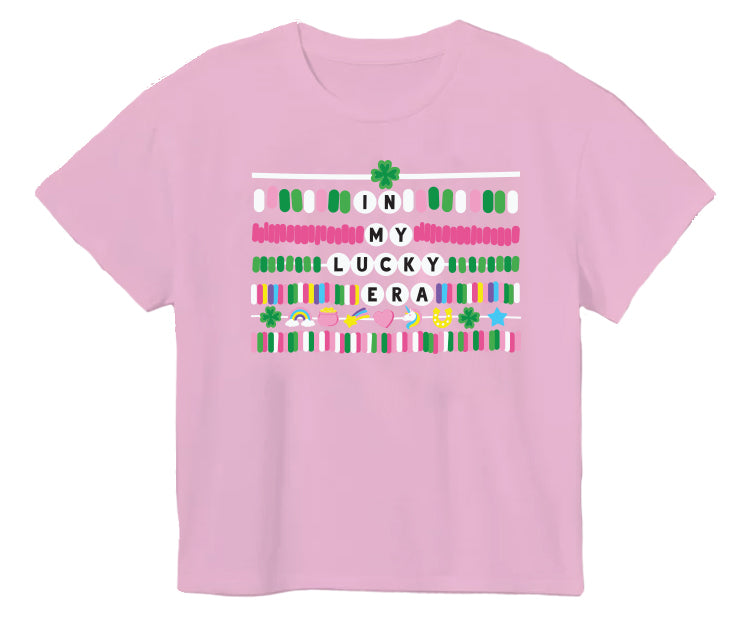 Lucky Era Boxy T’ in Light Pink St. Patty's