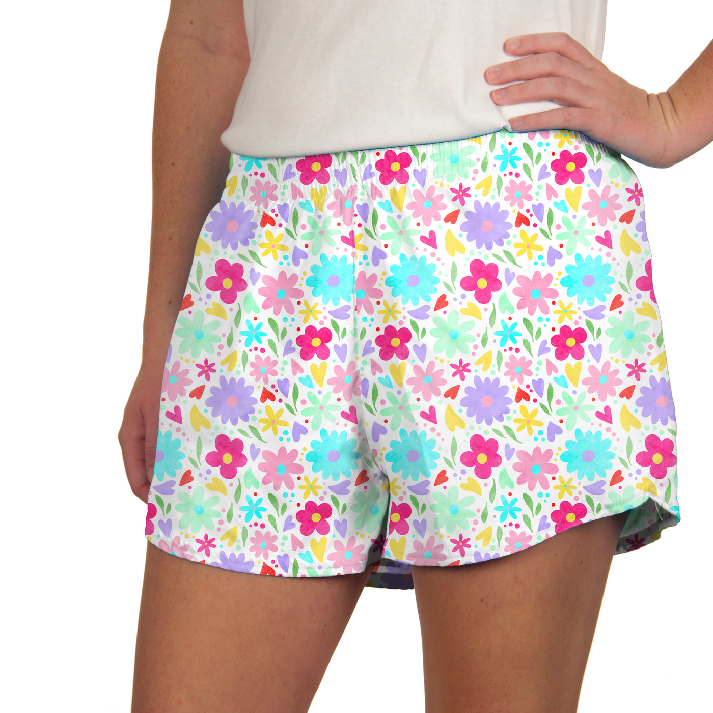 Easter Floral Print on Steph Short NEW WITH PANTY