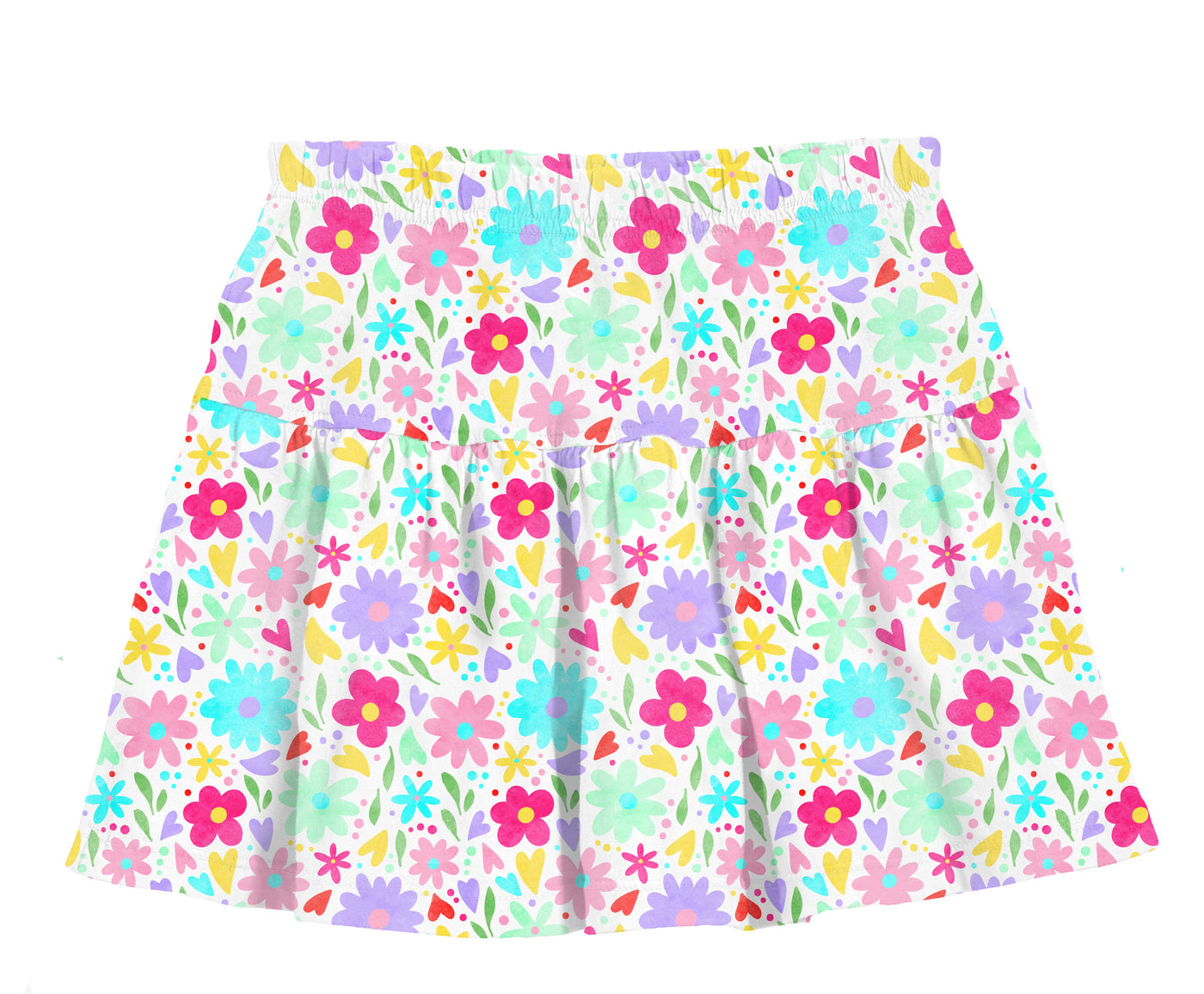 Easter Floral Gathered Skort in Print