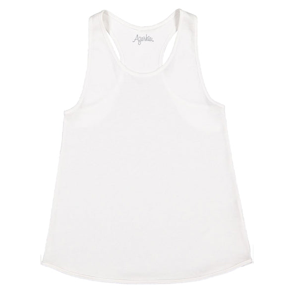 Tank Top with Racer Back in White