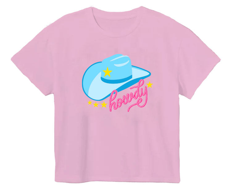 Rodeo Glitter Howdy Hat Pink Boxy
