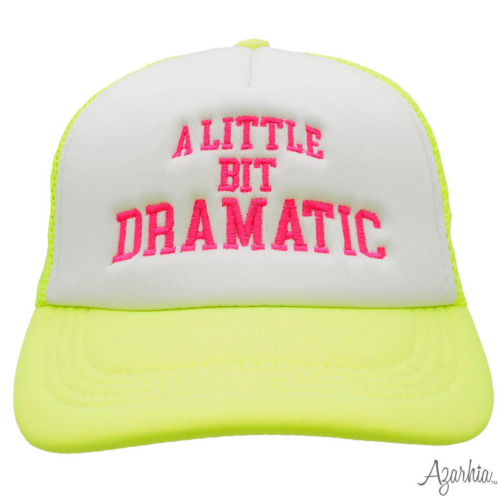 Dramatic on Youth Neon Yellow Trucker Cap