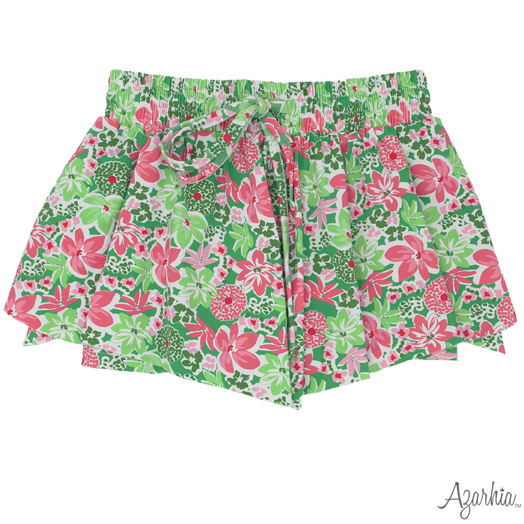 Botanical Flowers Butterfly Flowy Short