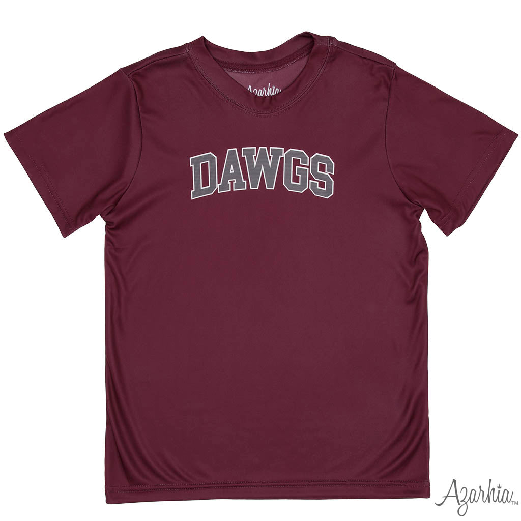Maroon Dawgs ARCH on Maroon Drifit