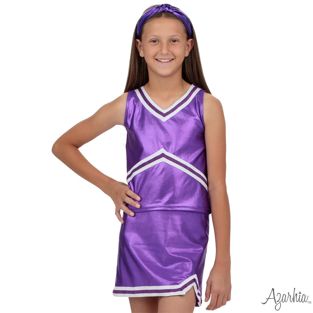 Top Knot Headband in Purple Shimmer
