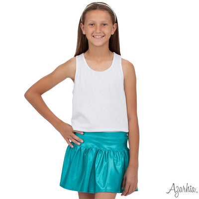 Gathered Skort in Turquoise Shimmer