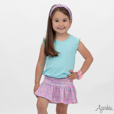Confetti Stars Gathered Skort in Print