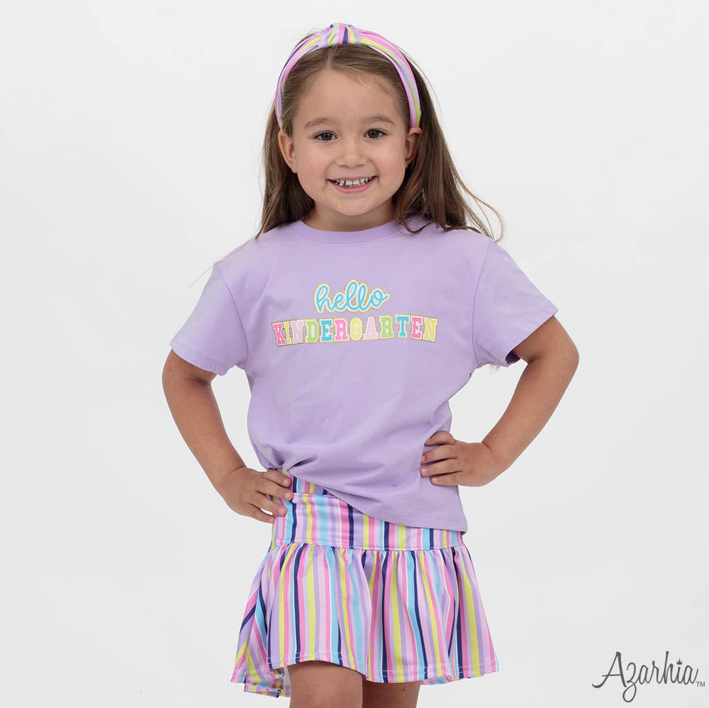 Stripes Gathered Skort