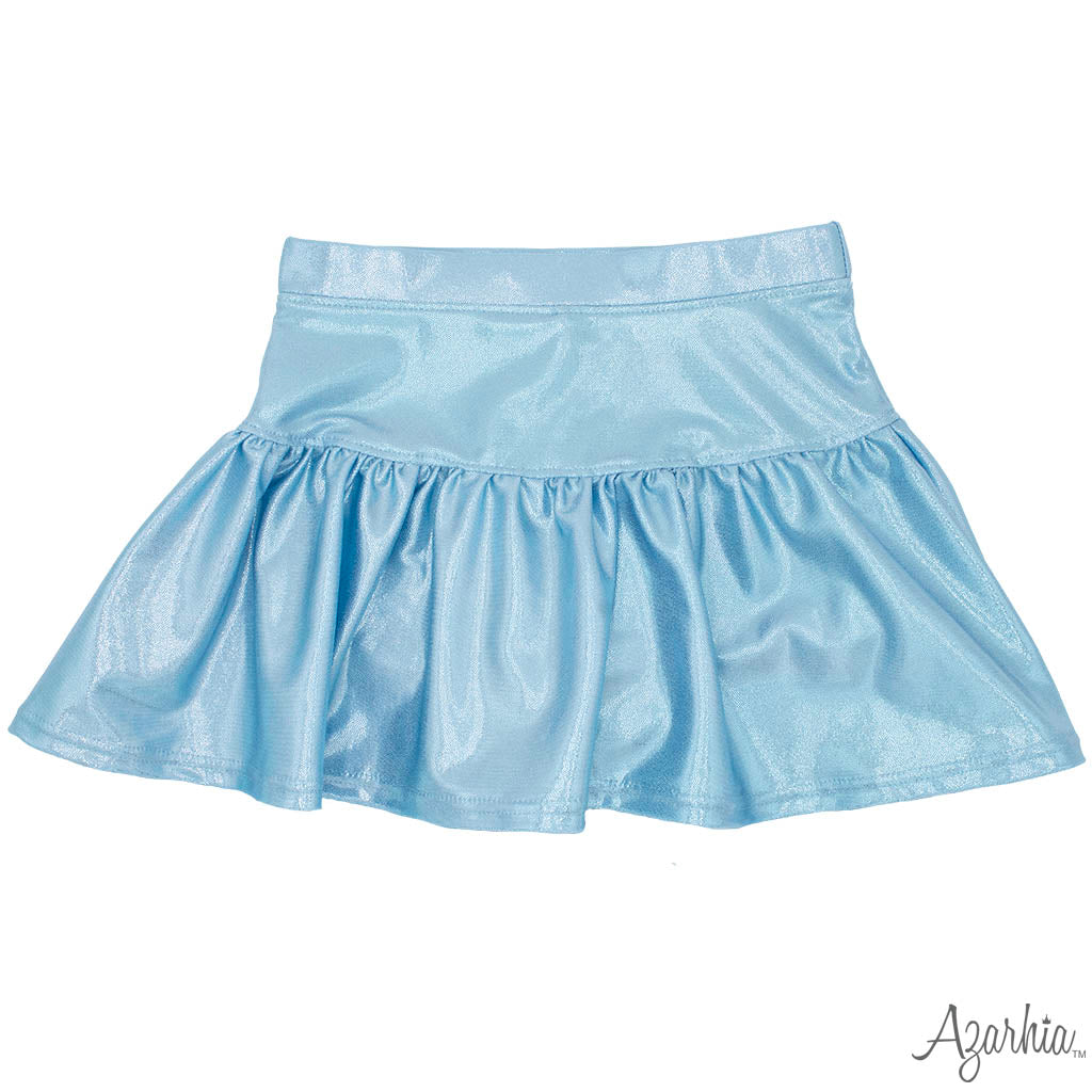 Gathered Skort in Carolina Blue Shimmer