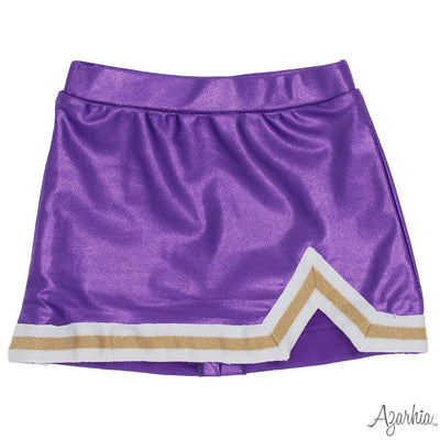 Shimmer Cheer Suit in Purple & Gold