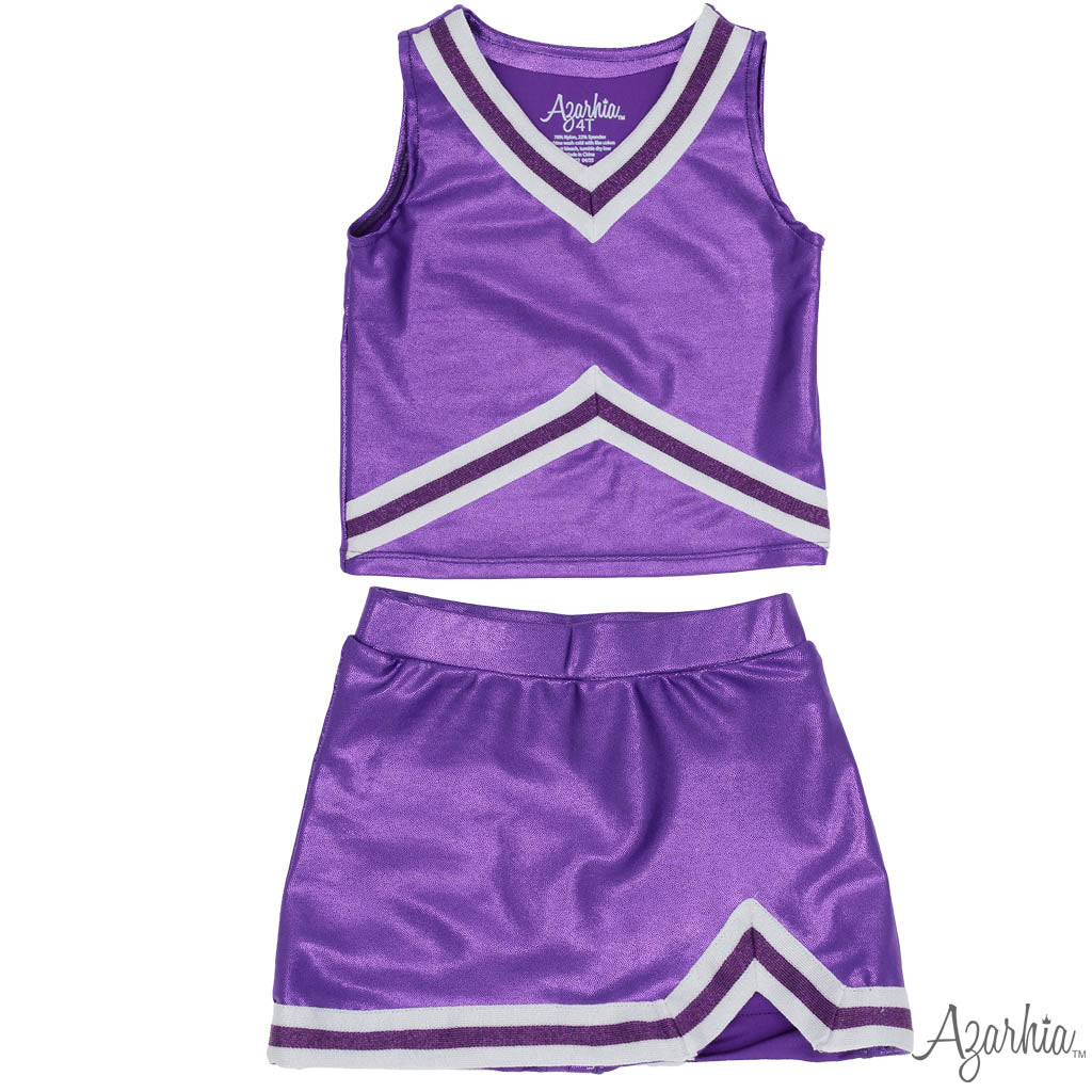 Shimmer Cheer Suit in Purple
