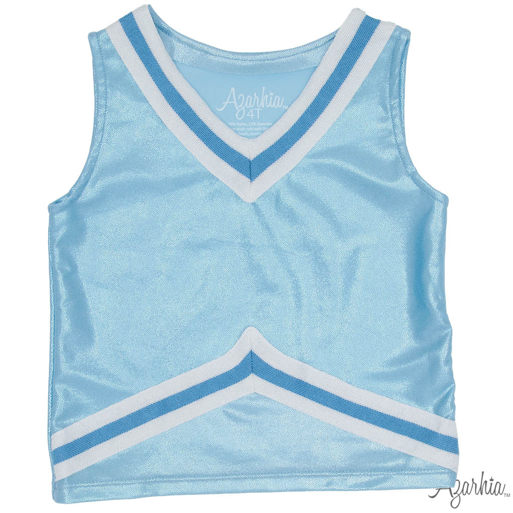 Shimmer Cheer Suit in Caroline Blue