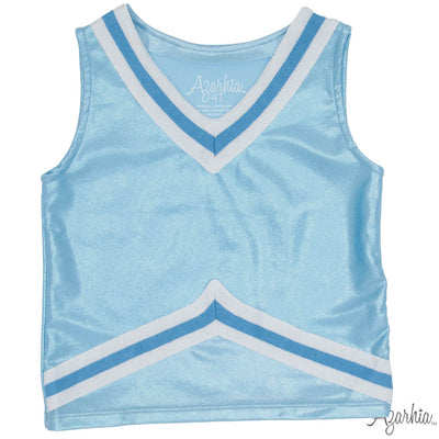 Shimmer Cheer Suit in Caroline Blue