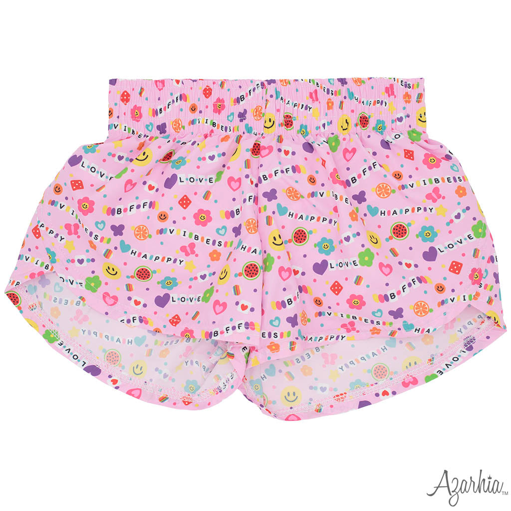 Friendship Bracelet Print Butterfly Flowy Short