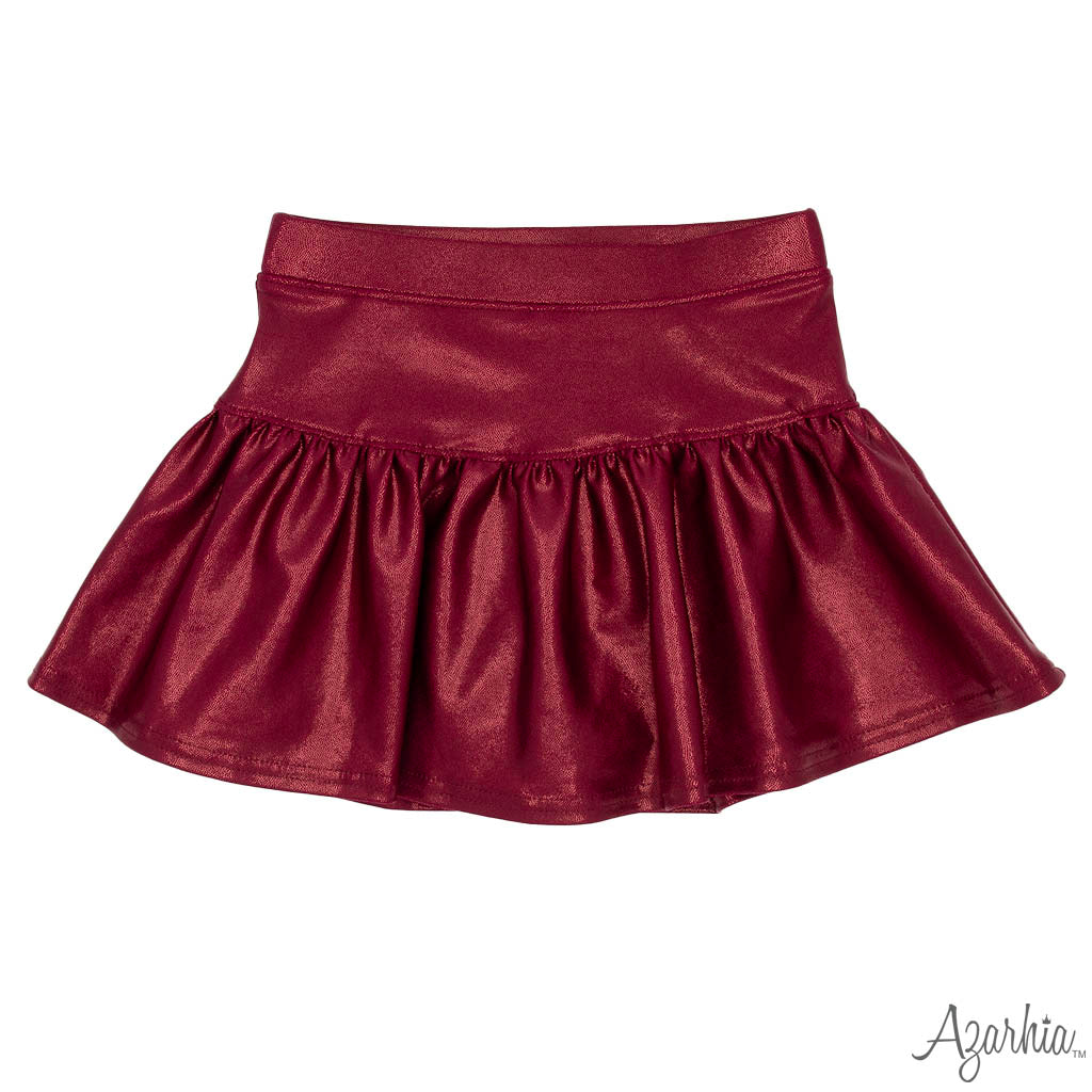 Shimmer Ruffle Sleeve Sequin Cheer in Maroon