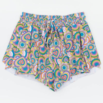 Groovy Hearts Butterfly Flowy Short