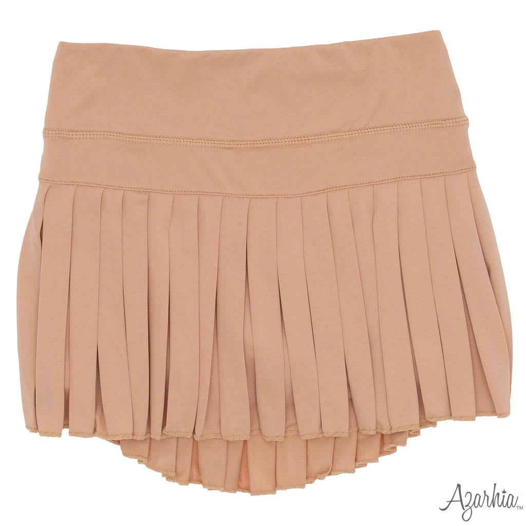 Mini Pleated Skort in Solid Khaki