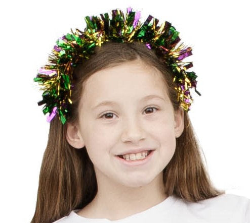 Tinsel Headband Mardi Gras