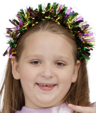 Tinsel Headband Mardi Gras