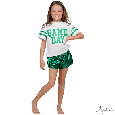 GAME DAY Glitter Boxy T’ Green