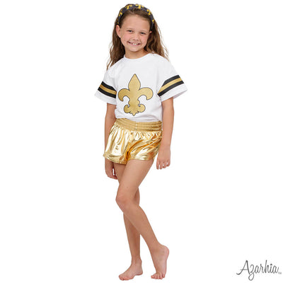 GAME DAY Glitter Boxy T’ Fleur De Lis