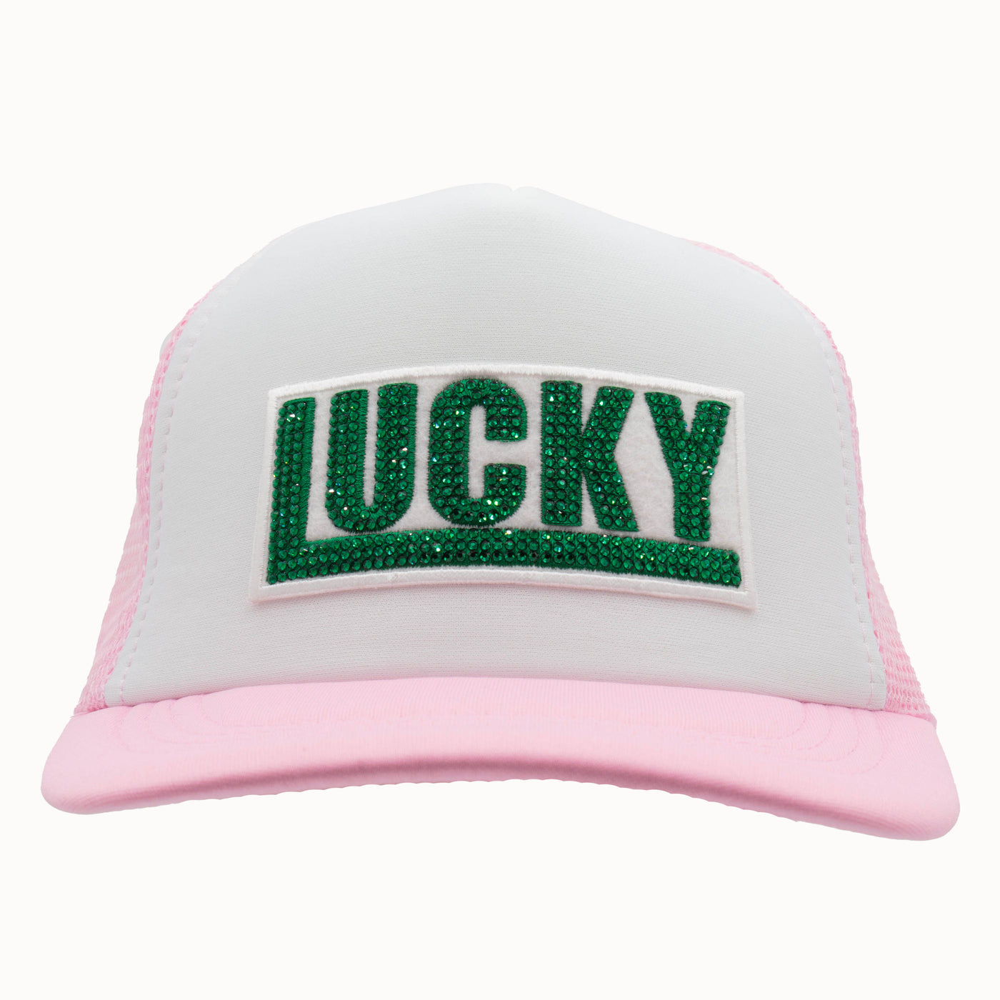 Youth Trucker With Lucky Green Rhinestones St. Patty's