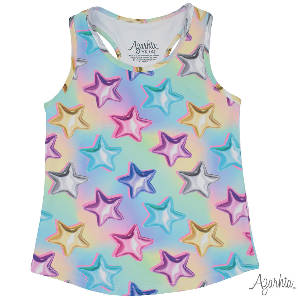 Racer Back Tank Metallic Stars