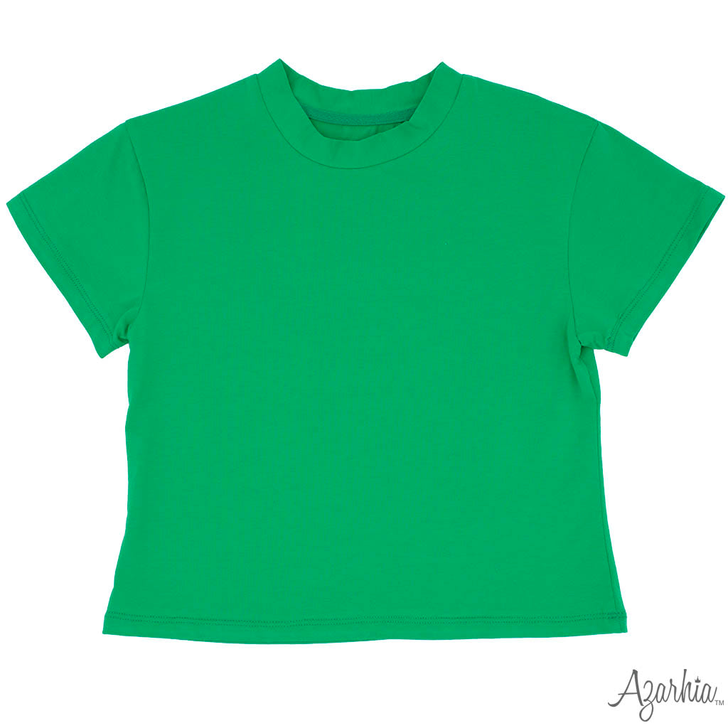 Boxy T in Solid Kelly Green
