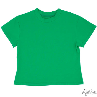 Boxy T in Solid Kelly Green