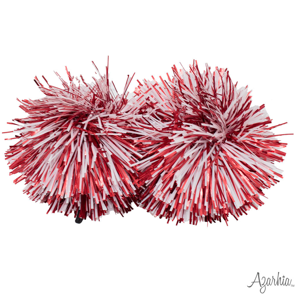 Tinsel pony tail set of 2 Red