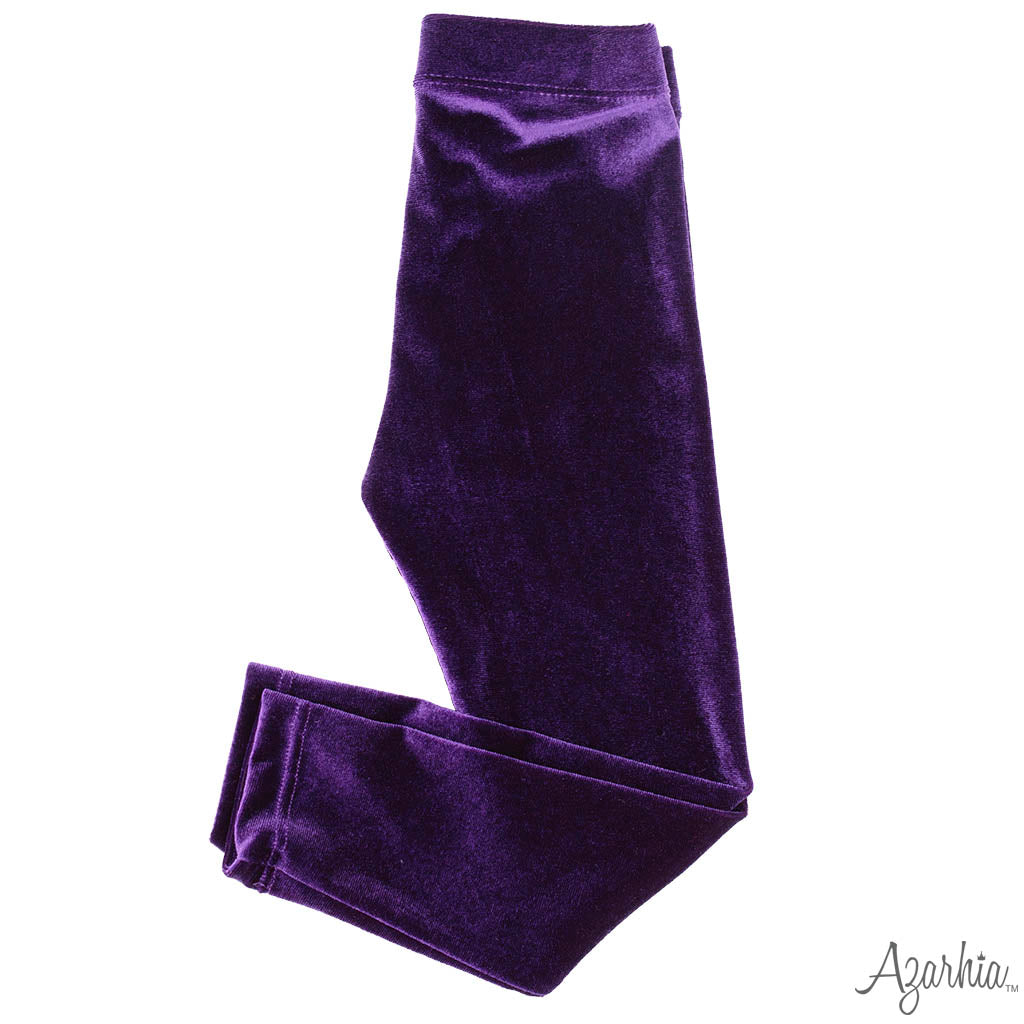 Velvet Leggings in Purple