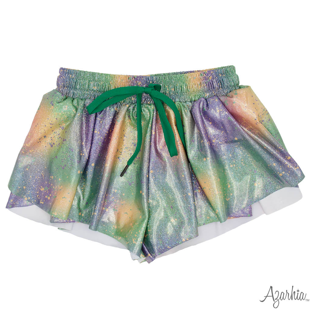 Mardi Gras Shimmer Splatter Butterfly Short MG26