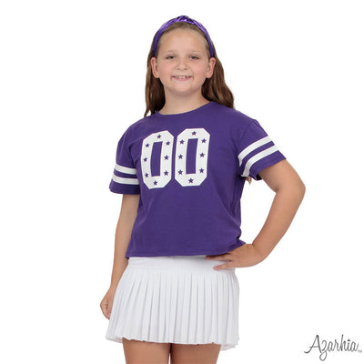 Glitter Double 00 Stars Boxy T Purple