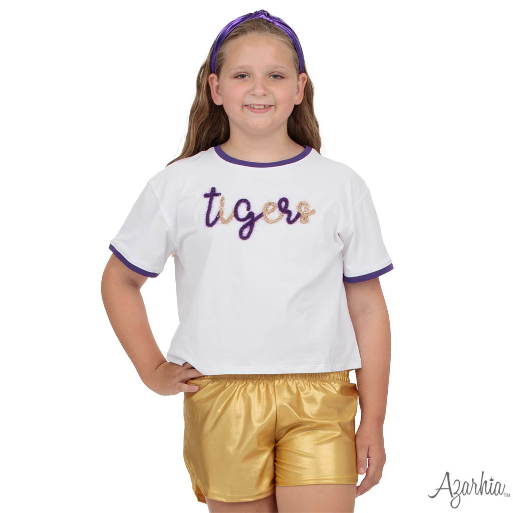 Tinsel Game Day Ringer Boxy T' Tigers