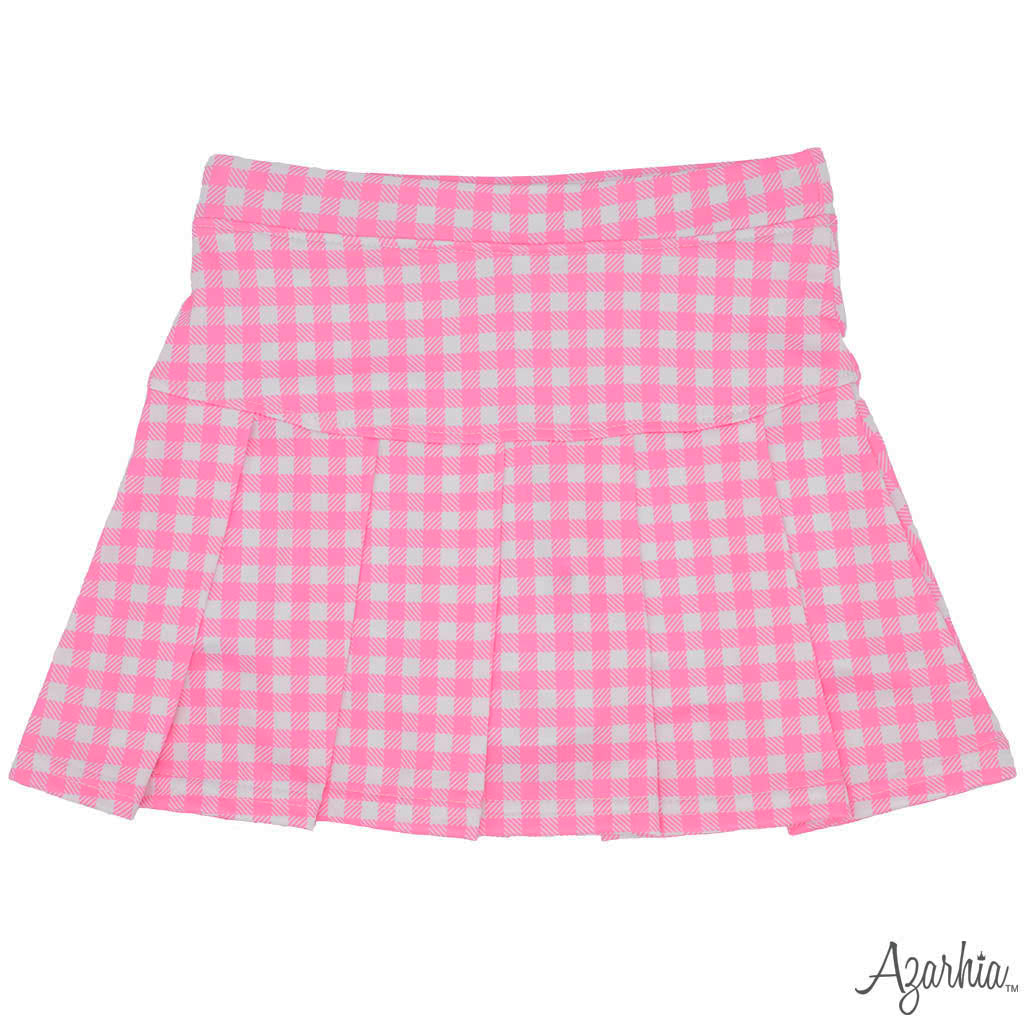 Tennis Skort in New Pink Gingham