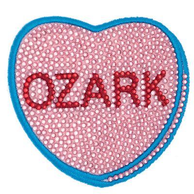 Ozark Rhinestone Heart Iron on CAMP
