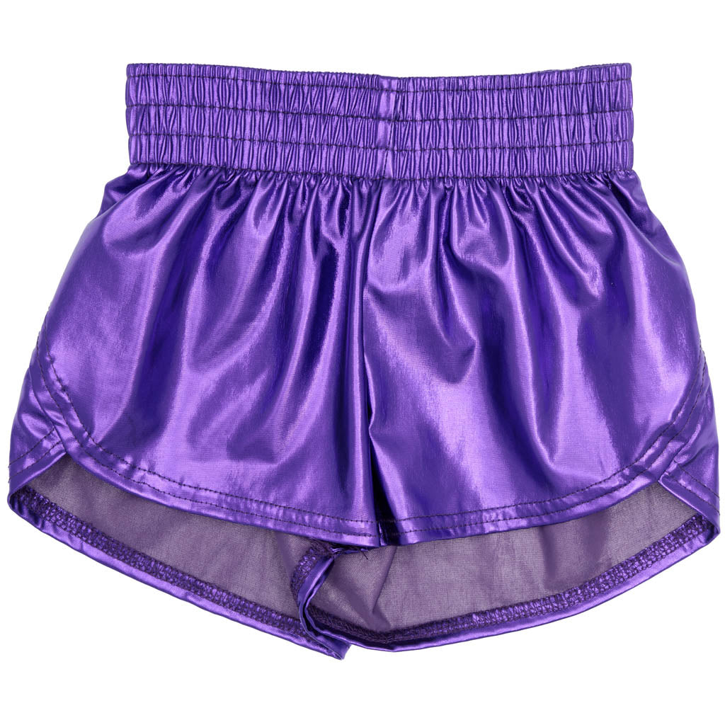 Steph Shorts in Metallic Purple