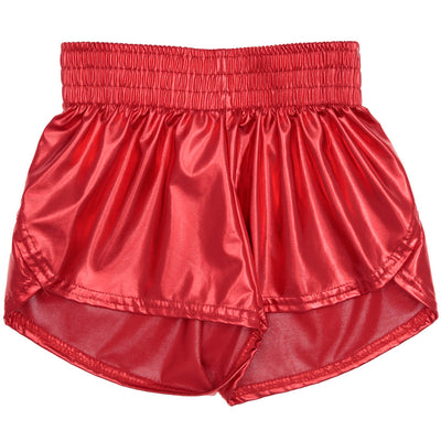 Steph Shorts in Metallic Red